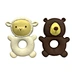 rhino rabbit sheep bear natural rubber teether